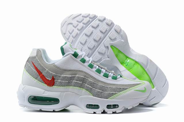 Nike Air Max 95 Men's Shoes White Grey Green Red-94
